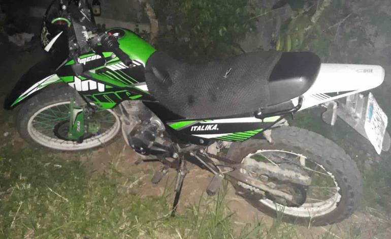 Policía decomisó una motocicleta 