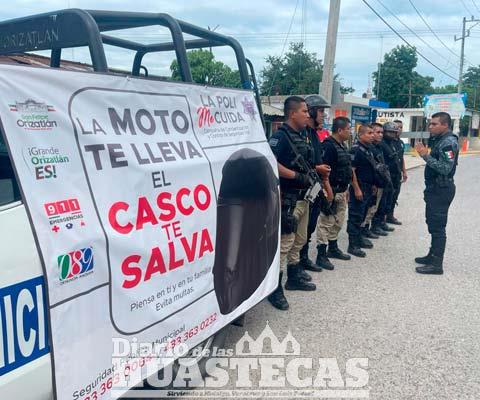 Arrancó campaña del uso del casco