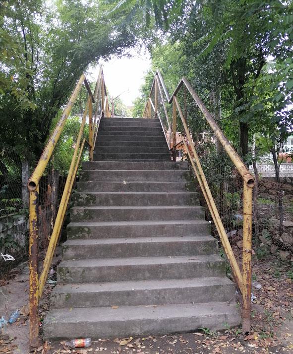 Exigen rehabilitar las luminarias en puente peatonal