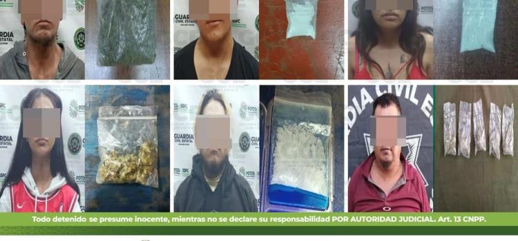 Varios detenidos con bolsitas de “mota”