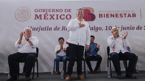 ¡Amor con amor se paga! AMLO y Menchaca supervisan Programas del Bienestar