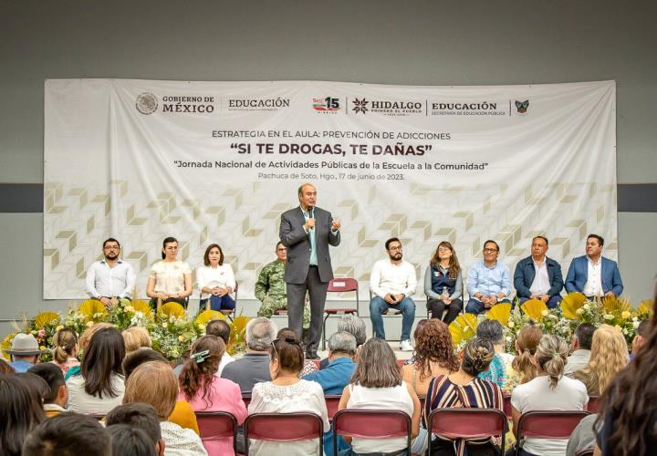 Escuelas de Hidalgo se suman a la estrategia nacional contra las adicciones