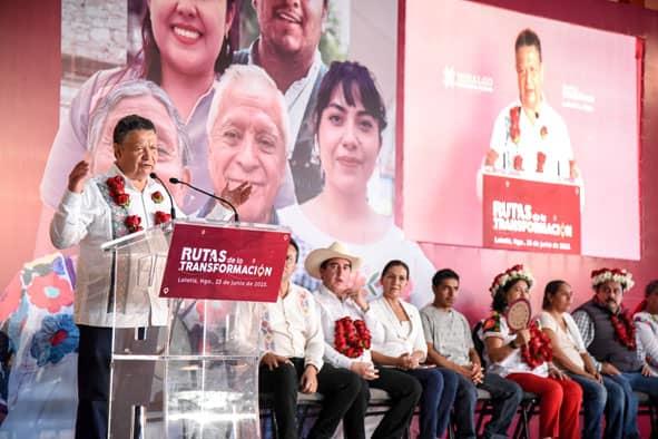 Menchaca Salazar anuncia infraestructura y apoyos para Tlanchinol y Lolotla