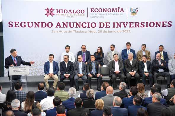 Menchaca Salazar anuncia llegada de 20 mil 120 MDP de inversión privada para Hidalgo