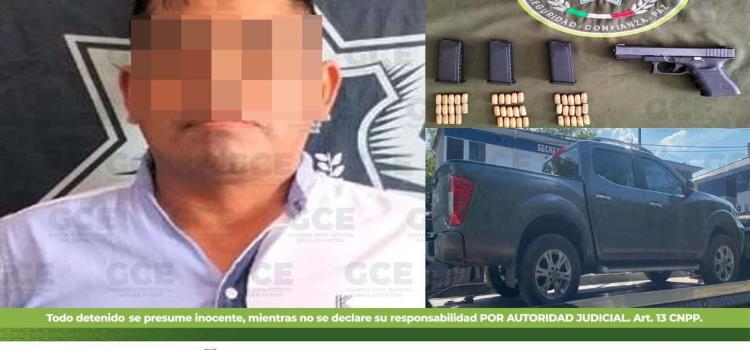 CAPTURARON A HOMBRE ARMADO CAPTURARON A HOMBRE ARMADO