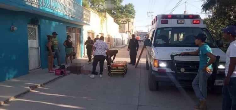 Imprudente motociclista Sufrió fuerte accidente