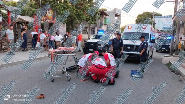 Motociclista chocó contra una Urvan, en Colalambre