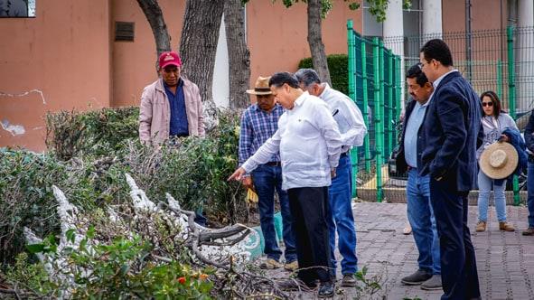 Menchaca Salazar supervisa rehabilitación del Parque de los Hombres Ilustres