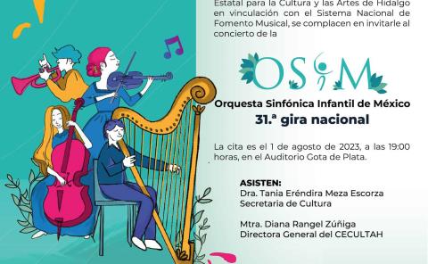 Orquesta Sinfónica Infantil de México inaugura Gira Nacional en Hidalgo