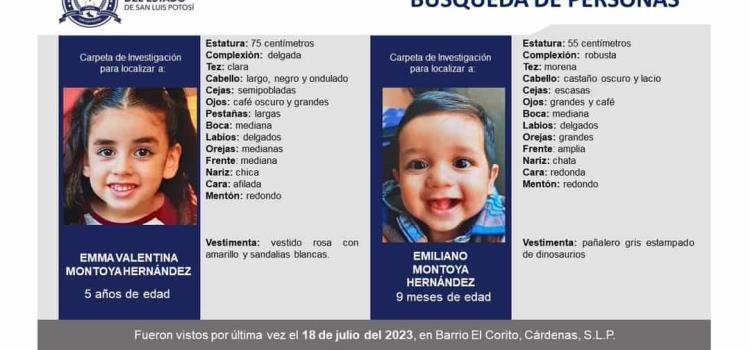 DOS NIÑOS ESTÁN DESAPARECIDOS