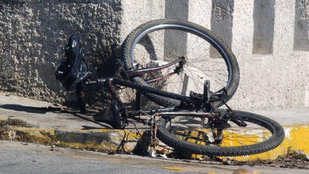 Mujer cayó de bicicleta