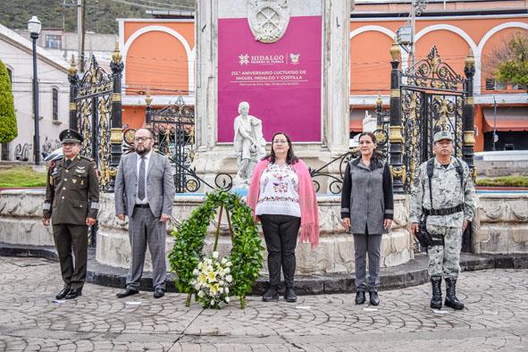 Gobierno del Estado de Hidalgo conmemoró el 212°Aniversario Luctuoso de Miguel Hidalgo y Costilla