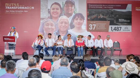 Gobierno de Hidalgo invierte 61 mdp para el desarrollo de San Felipe Orizatlán