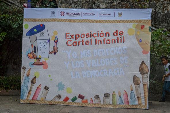 Fomentan con exposición, democracia entre infancias hidalguenses