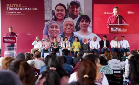 Menchaca Salazar recorre Tasquillo, con resultados y acciones en favor del pueblo