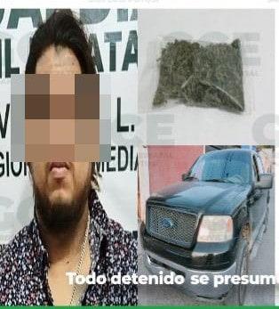 Lo descubrieron  con marihuana