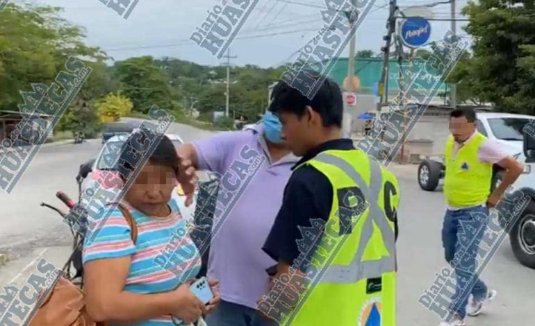 Veloz motociclista atropelló a fémina