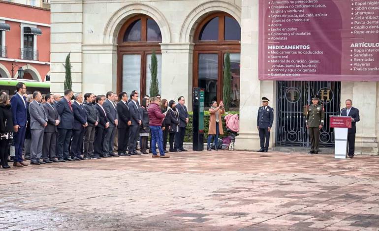 Titular de SIPDUS encabezó la ceremonia del Lunes Cívico