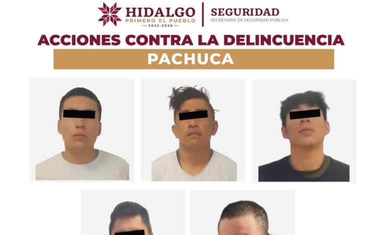 Detiene SSPH a cinco personas vinculadas con robos violentos a transporte en carreteras y abigeato