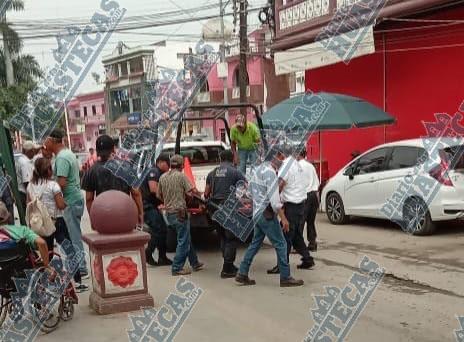 Mujer lesionada en brutal caída