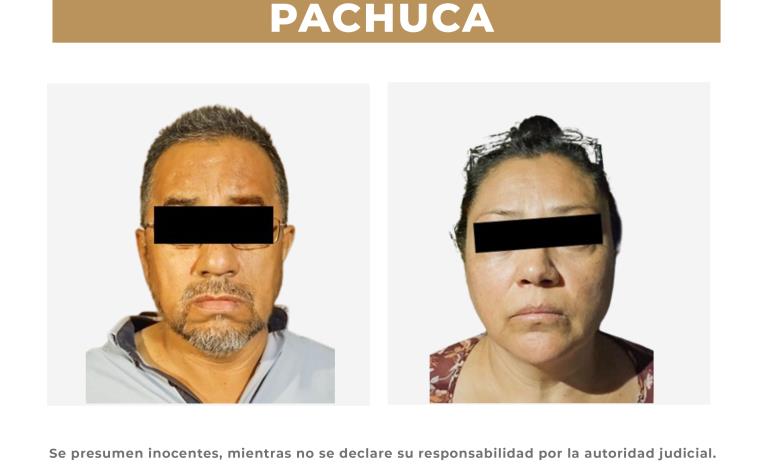 Asegura SSPH a pareja por delitos contra la salud