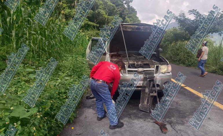 Camioneta se incendió