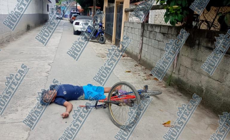 ¡Se cayó de su bicicleta!