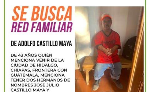 Buscan a familiares de un chiapaneco
