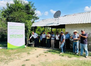 Inauguración de red de agua en las localidades del Camarón y Jacubal