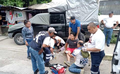 Dos heridos en accidente de motocicleta