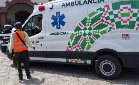 Padre e hija heridos en accidente de motocicleta