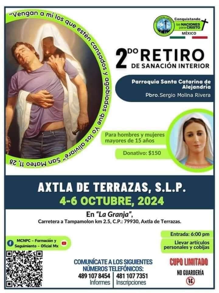 Invita Iglesia a segundo retiro de sanación