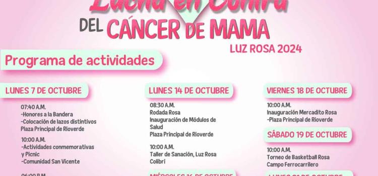 Presentan actividades del programa "Luz Rosa" 