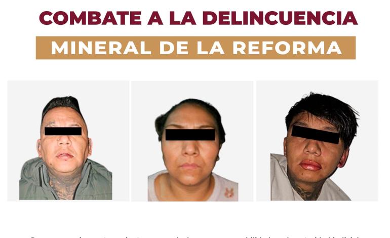 Detiene SSPH a tres personas por narcomenudeo en Mineral de la Reforma 