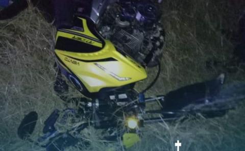 Derrapó de su motocicleta
