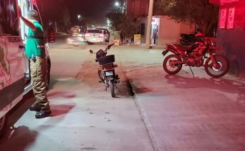 
Jovencito cayó de motocicleta 
