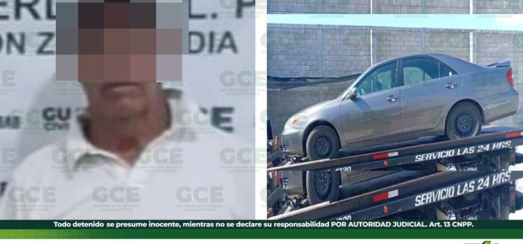 Vehículo portaba placas sobrepuestas