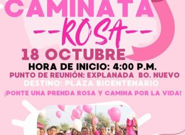 Invitan a participar en la caminata Rosa 