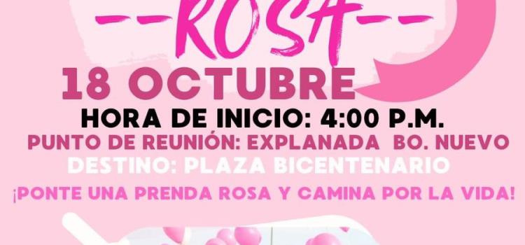 Invitan a participar en la caminata Rosa 