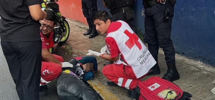 Motociclista se accidentó 