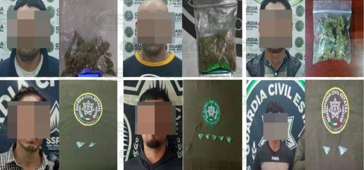 Cinco detenidos por posesión de droga     