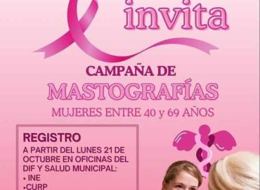 Realizarán campaña de mastografías 