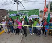 Inauguró pavimentación de calle "Ignacio Zaragoza" 