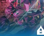 Motociclista se accidentó