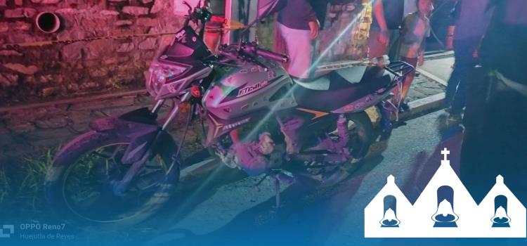 Motociclista se accidentó