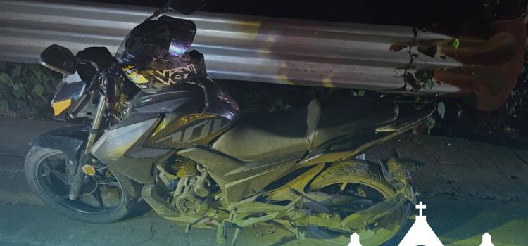 Borracho derrapó en su motocicleta