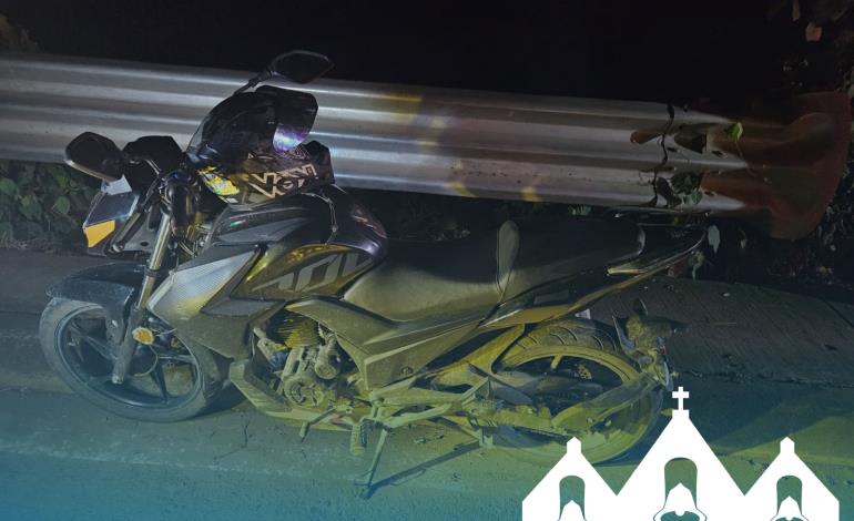 Borracho derrapó en su motocicleta