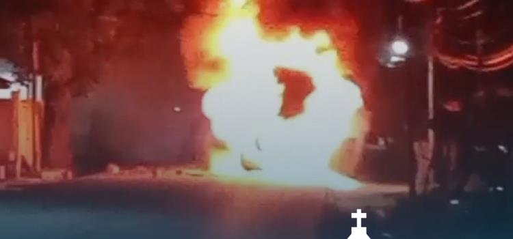 ¡Autobús se incendió!