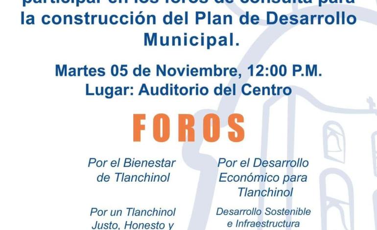 Invitan a participar en los foros de consulta 