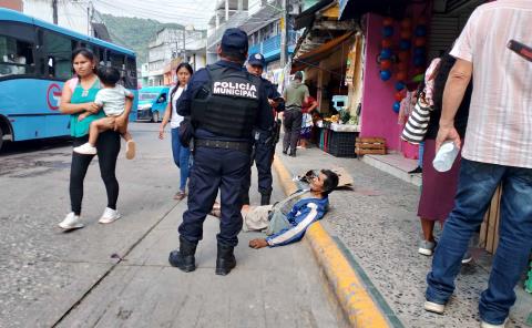 Herido al sufrir caída